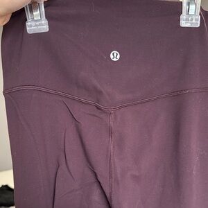 Lululemon High-Rise Leggings in Deep Plum